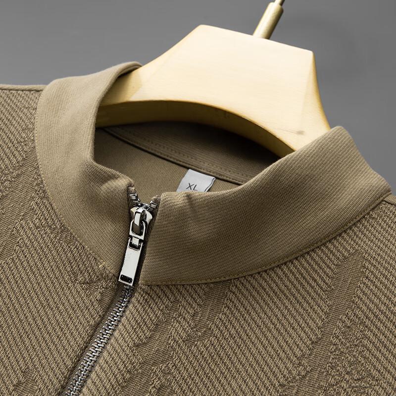 Dibinze Men's Plus Size Knit Stand-Collar Casual Jacket