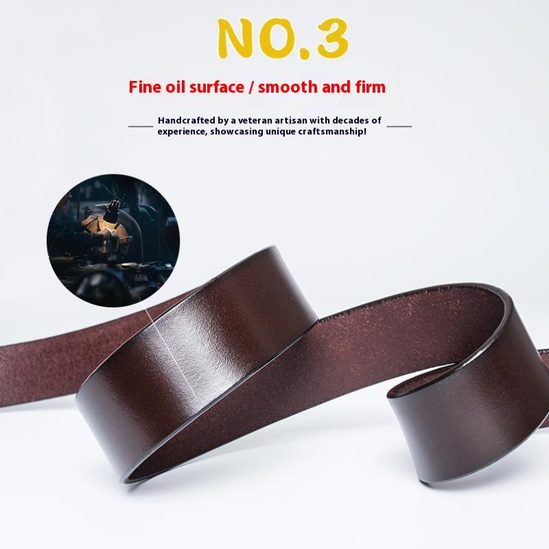Fashion Personality Western Denim Belt Gold Plated Retro Cow Head Belt Men's Cow Leather Belt