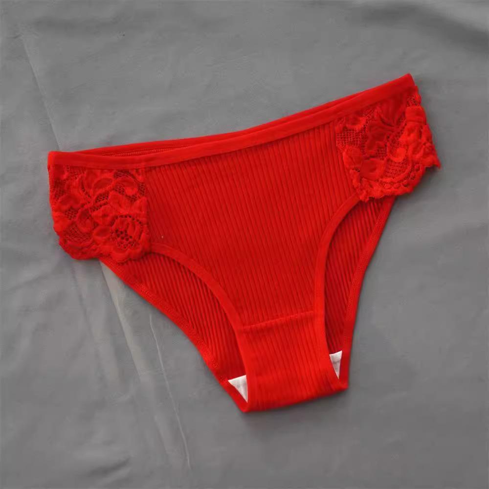 Women's Plus Size Soft Cotton Mid-Low Waist Triangle Underwear