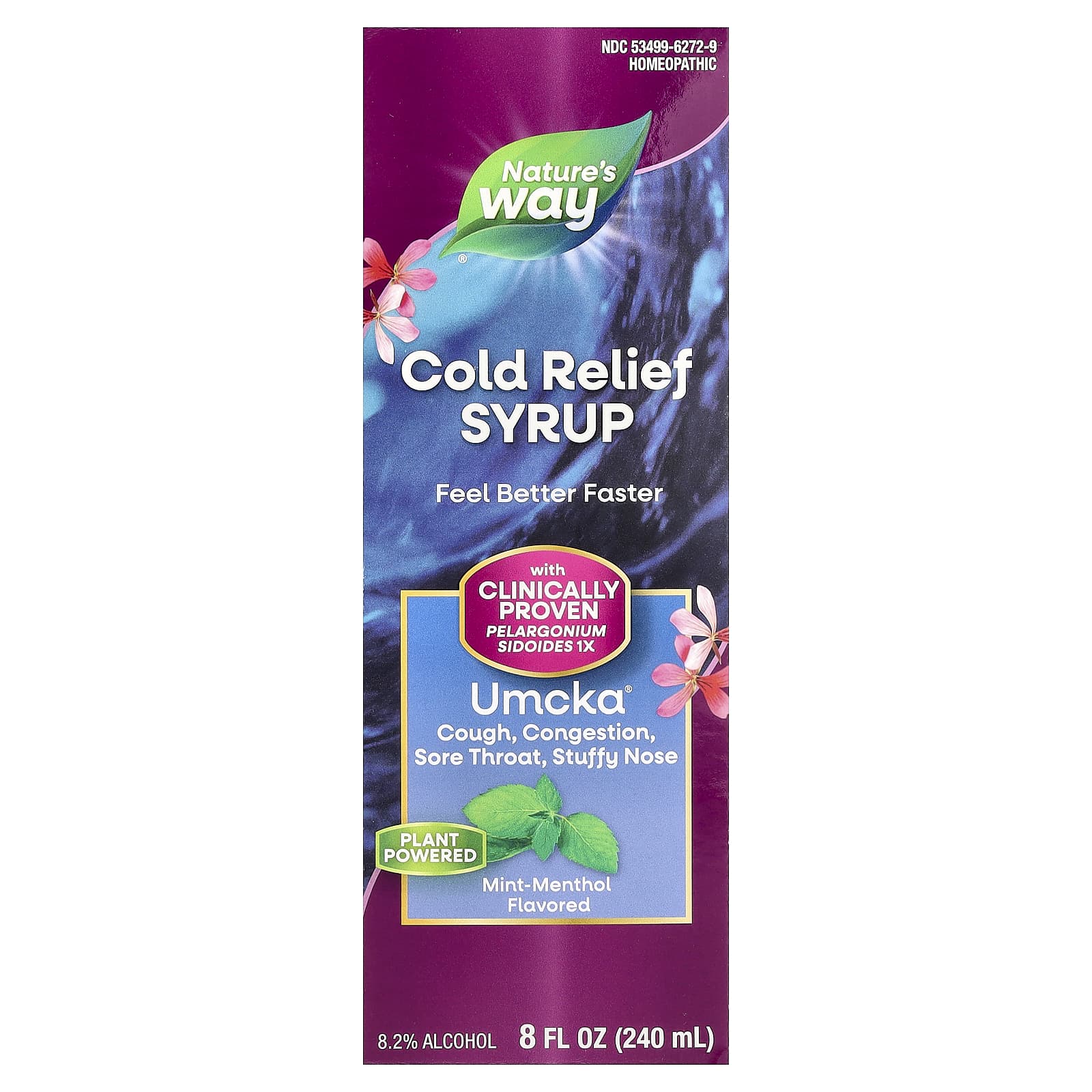 

Nature S Way, Umcka®, Cold Relief Syrup, Mint Menthol, 240 Ml (8 Fl Oz)