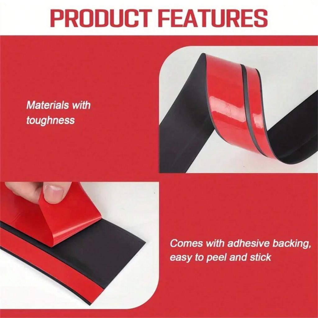 1pc 1m/2mx8cm Flexible Baseboard Made Of Soft PVC Kickboard Line, Floor Skirting Line, Waterproof Self-adhesive Vinyl Wall