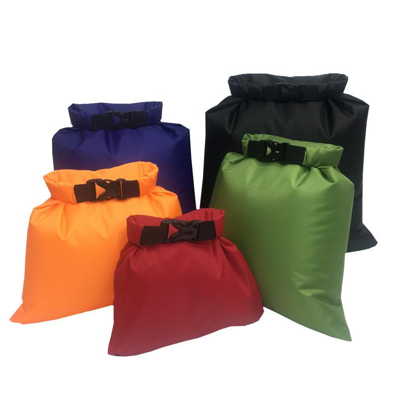 5Pcs Waterproof Dry Bag Outdoor Beach Buckled Storage Sack Travel Drifting Swimming Snorkeling Bags Accessories