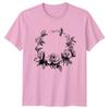 Floral Rose Wreath Black Sketch Unisexs TShirt Botanical Illustration Floral