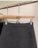 Woolen High-Waist A-Line Skirt for Women - Spring/Autumn Lace Patchwork Short Skirt