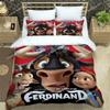 Juegos de Cama de Dibujos Animados Ferdinand Impresos en 3D Exquisito Juego de Sábanas para Cama Funda Nórdica Manta para Cama Funda de Colcha Regalo de Cumpleaños de Lujo