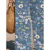 Women's Bohemian Wide Leg Pants with Elastic Waist and Drawstring - Colorful Floral Pants