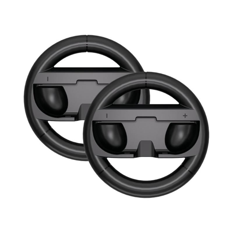 1 Pair Immersive Motion Control Steering Wheel for NS2 Console with Ergonomic Nonslip Grip Button Design
