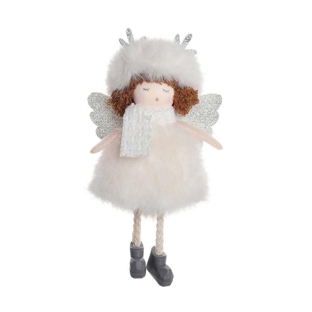 New Year Gift Angel Girl Christmas Ornament Merry Christmas Car Pendant Plush Angel Doll Pendant
