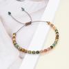 Multi-colored Semi-Precious Stone Gold CCB Bead Adjustable Rope Bracelet Candy Color Bead Daily Wear Jewelry Beads Color Random