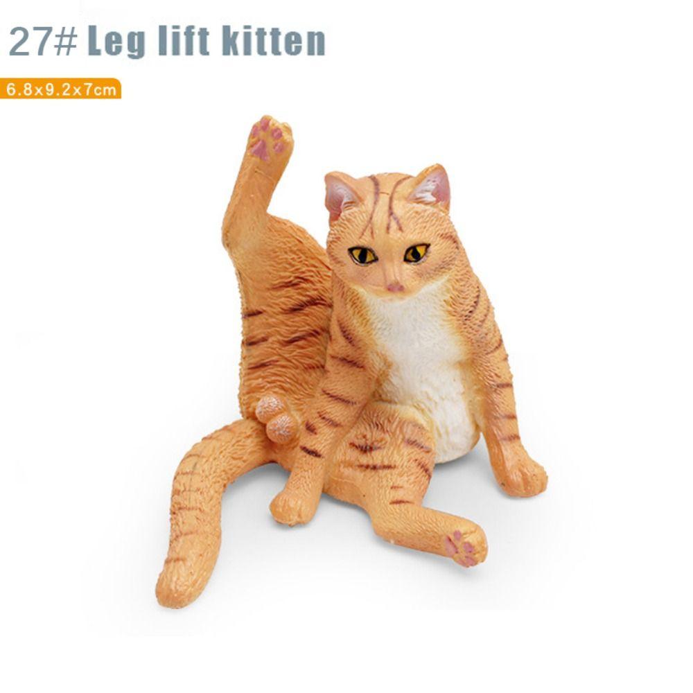 PVC Simulation Cat Model Garfield Persian Cat Pastoral Cat Cat Action Figures  Car Decoration