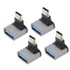 4pcs Right Angle USB C To USB Adapter 10Gbps High Speed 90 Degree Usb Female To Type C Male Adapter