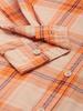 Men Slim Fit Checkered Full Sleeves Spread Collar Casual Shirt ( Rust )