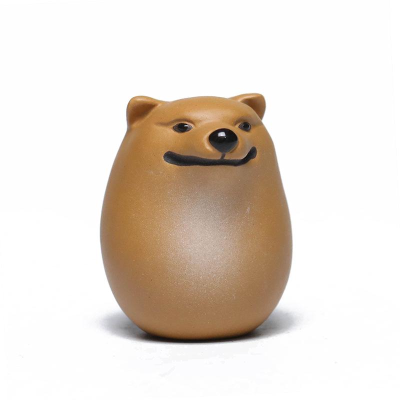 

Бутик Чай в виде яйца для собак, ручная работа, зодиакальный чай, статуэтка, креативная фиолетовая глиняная чайная игрушка, сервизы для чая пуэр, аксессуары для рукоделия