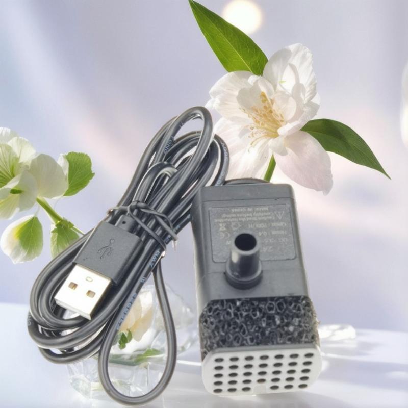 Pompka do wody dla kota fontanna silnik zapobiegający pracy na sucho zamiennik do miski do picia z kwiatami dla kota dozownik wody produkty dla zwierząt