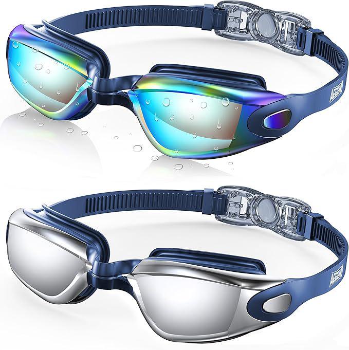 Custom HD Anti-Pinch Swim Cap & Foldable Goggles Set with Nose Clip & Earplugs