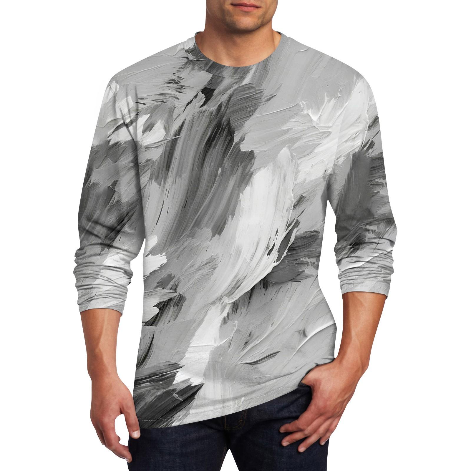 

Чоловіча футболка Одяг з круглим вирізом Одяг Відкритий одяг з довгими рукавами Модний дизайнер Вінтаж XL