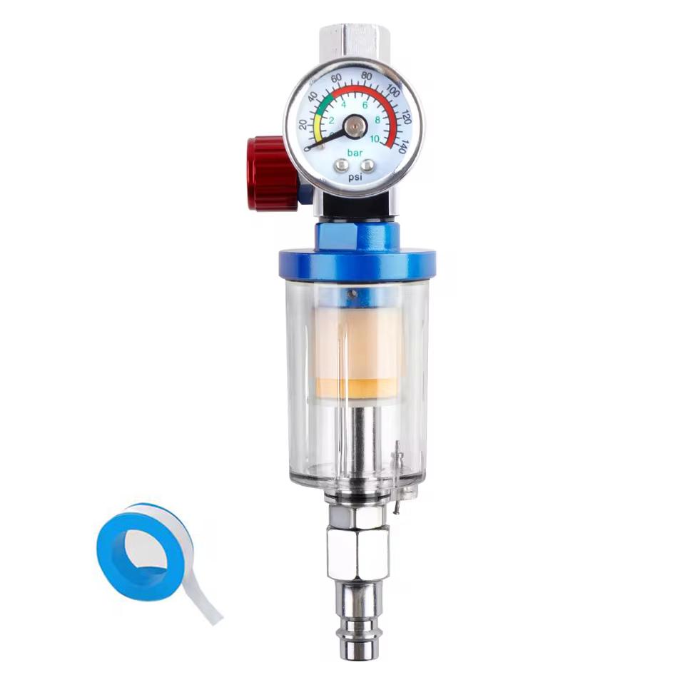 Adjustable Air Pressure Regulator Spray Pneumatic Air Regulator Gauge G1/4 Universal Interface for Auto Paint Refinishing car Pressure Regulators 5