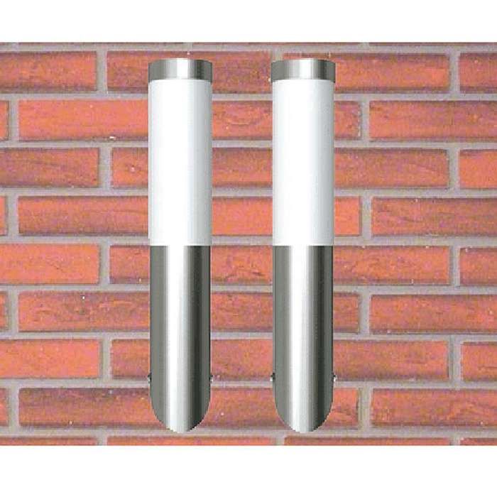 Applique murale d'extérieur - VIDAXL - Acier inoxydable - 1 ampoule - Gris