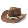 Summer Straw Hat For Men And Women With Wide Brim Sunshade For Outdoor Travel