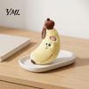 Plush Fruit Bag Charm Cute Banana Keychain, Soft Stuffed Pendant Cartoon Doll with Embroidered Face, for Backpack Kawaii