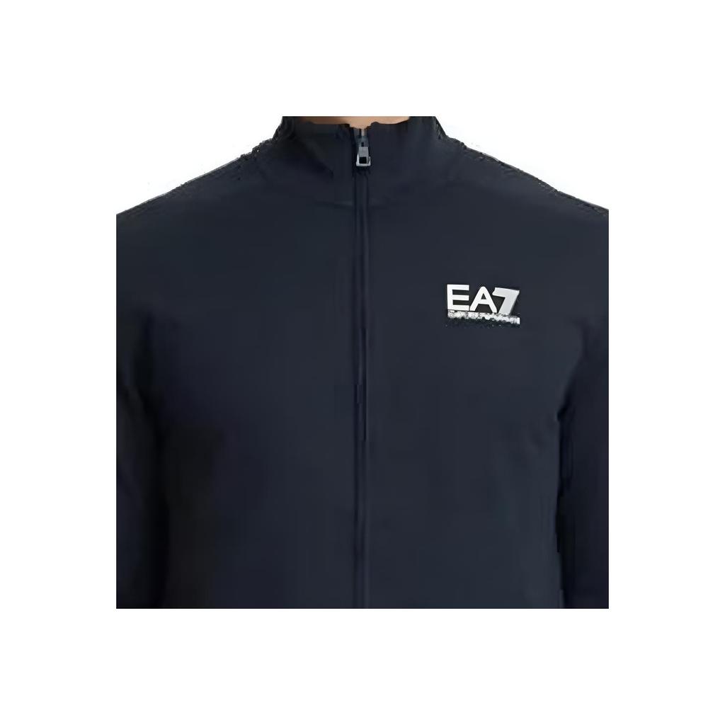 Emporio Armani EA7 Logo Zip-Up Long Sleeve Jacket Men Jackets Dark-Blue 6DPV57-PJVRZ-1562
