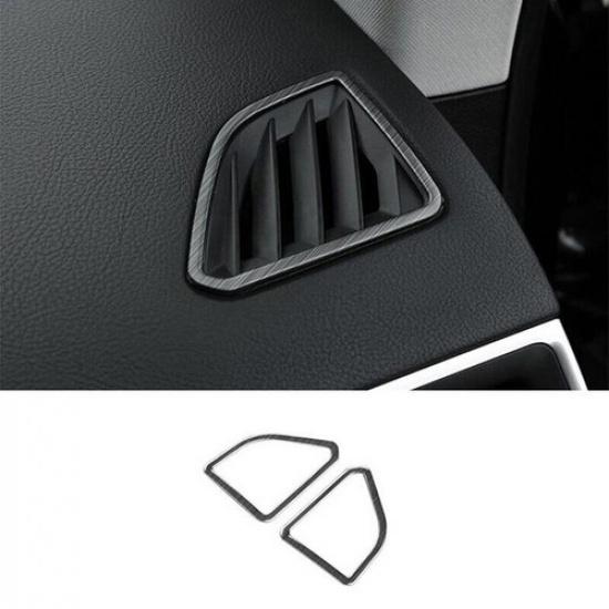 2PCS Titanium Black Dashboard Upper Air Outlet Vent Trim For Ford Edge 2015-