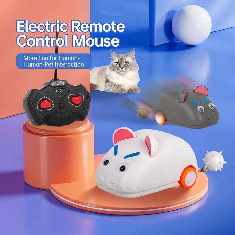 Wireless Remote Pet Simulation Toy Pet Play Simulated Mouse Racer Toy Cat Entertainment Mouse Remote Control Racer