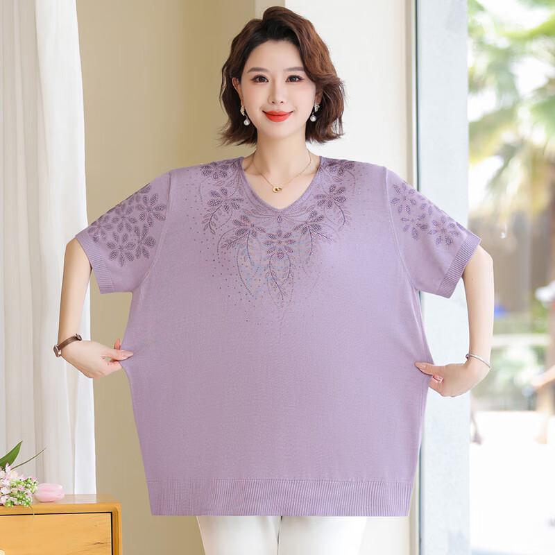 Plus Size Women's Summer V-neck T-shirt