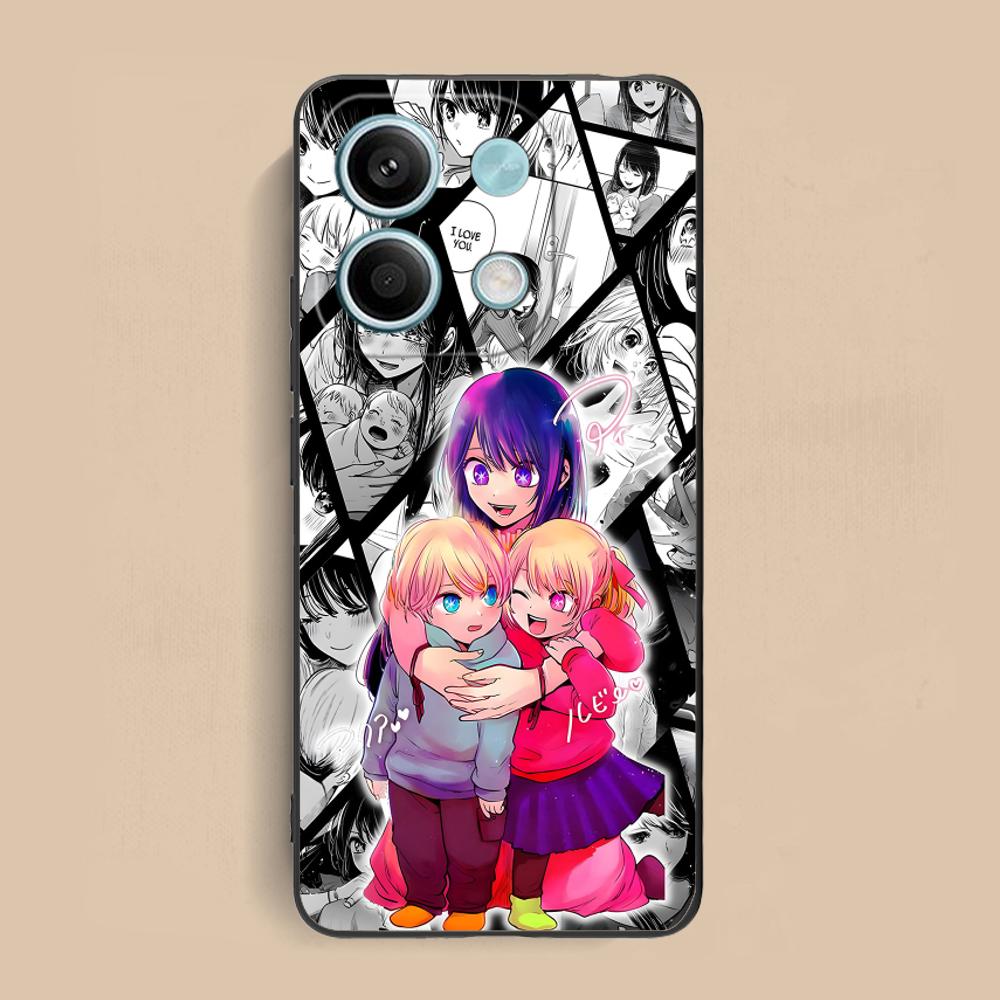 Anime Oshinoko AI Hoshino Phone Case for Xiaomi Redmi Note 14 13 12 11 S Pro Plus 4G 5G Colorful Printing Cover Pretty Luxury