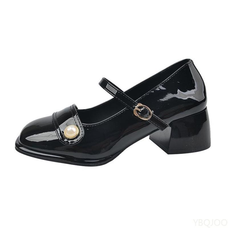 Fashion Chunky Design Ladies Casual Party Shoes 2025 New Model Versatile Comfortable Women's High Heels Gentle Retro Women Shoes