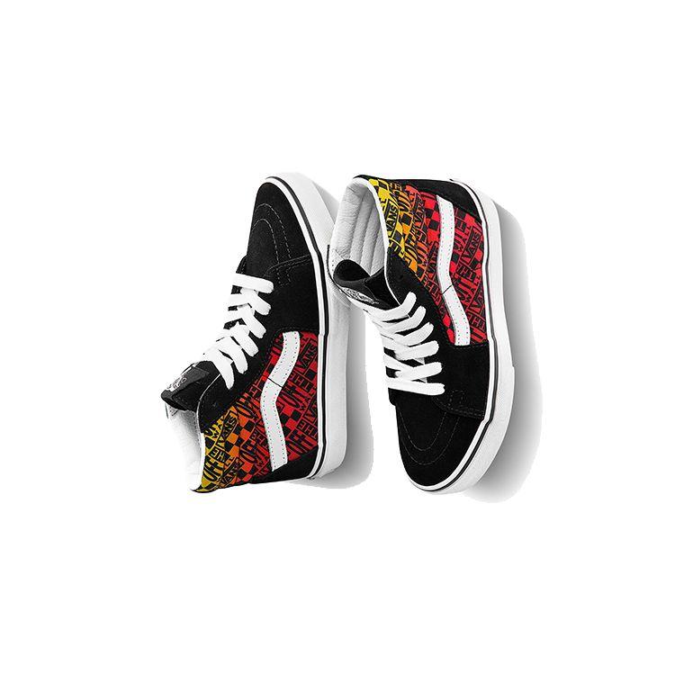 Vans Sk8 Non-Slip Durable High-Top Kids Skate Shoes Black Multicolor Kids Sneakers VN0A4BUW2N5