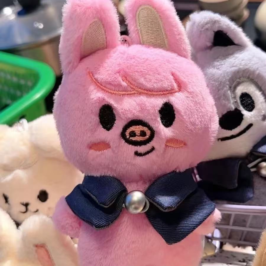 Chaveiros de Boneco de Pelúcia Academia de Magia Stray Kids Pingente de Figura Chaveiro Pingente Porta-Chaves Decoração de Bolsa