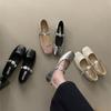 Fairy style low heel design single shoes women's shoes 2025 new autumn feeling square head black Mary Jane shoes