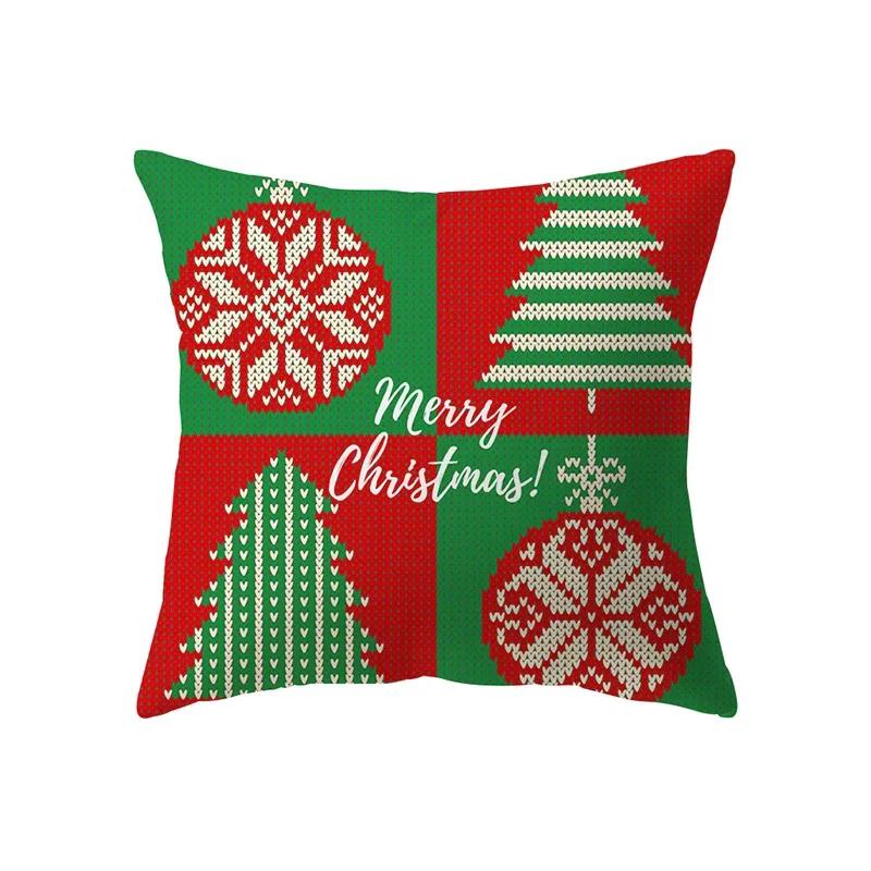 Christmas Decoration  Theme Printing Pattern Cushion Cover Home Living Room Sofa  Pillow