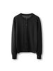 2026 Women's Elegant Fine Wool Cardigan - Loose, Slimming, Round Neck, Solid Color, Single-Breasted Outerwear