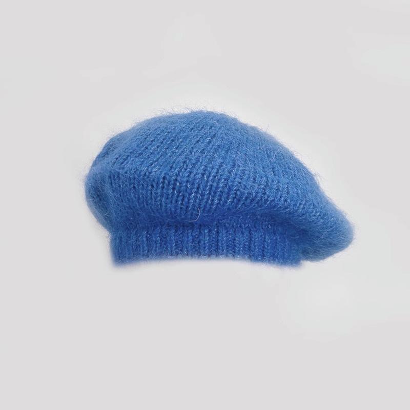 Mohair Woolen Hat for Female Painters Warm and Revealing Small and Large Head Circumference  Fashionable and Versatile  Winter Beret