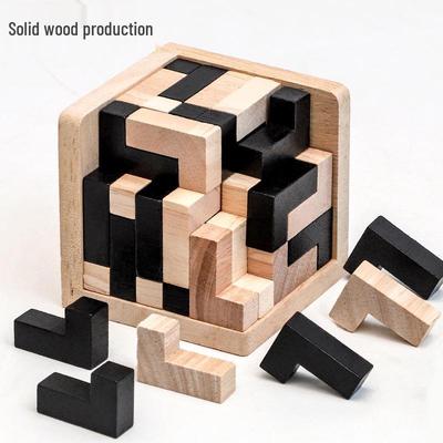 Magic Dou 54L Kongming & Luban Holzpuzzle: Klassisches Entriegelungsspielzeug für Kinder & Erwachsene
