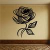 Black Wrought Iron Rose Wall Art Metal Flower Sculpture Large Wall Decor for Garden Entrance Bedroom Romantic Gift