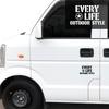 Suzuki Every Mini Van Stencil Emblem Letter Sticker Every [KAIMIRU STORE] Cut-Out (k-458 Black)