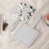 Square Handheld Makeup Mirror Liquid Shape Vanity Mirror With Handle Hand Mirror Spa Salon Compact Mirrors For Eyelash Extension