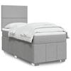 VidaXL Slatted Bed Base with Mattress Light Grey 80x200 Cm Fabric 3293788