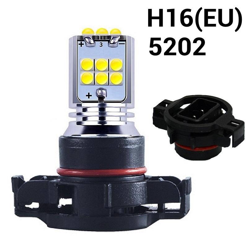 Satın alın 1 Piece H16 PSX24W 5202 Super Bright LED Auto Front Fog Lamp