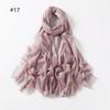 Elegant Two-End Tassel Scarf: Solid Color with Gold and Silver Threads