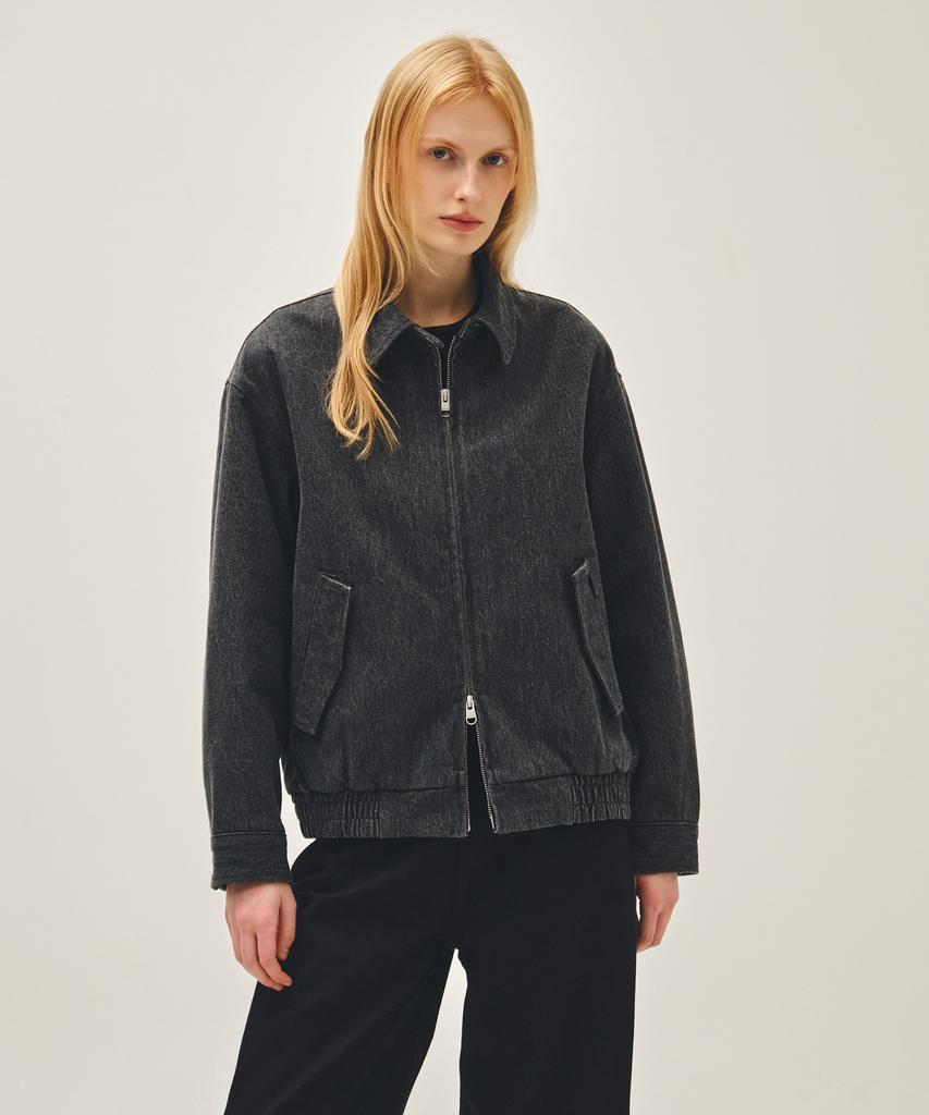 Marith + Franois Girbaud Denim Harrington Jacket Gray