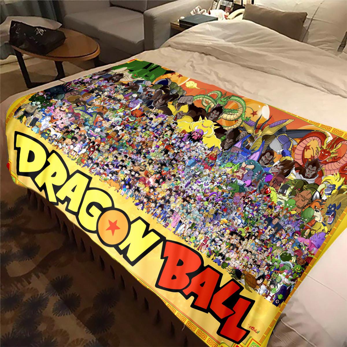 

1 шт. Плед из фланели с принтом DRAGON BALL, Высокое качество, Для всех сезонов, Декор для дома, Тепло и Уют, Идеально для Рождественских подарков 80cm x 120cm