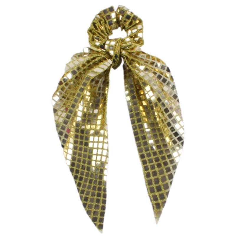 

Блестящая резинка для волос с пайетками для женщин и подростков, модная прическа, резинка для волос для вечеринок и на каждый день золотой