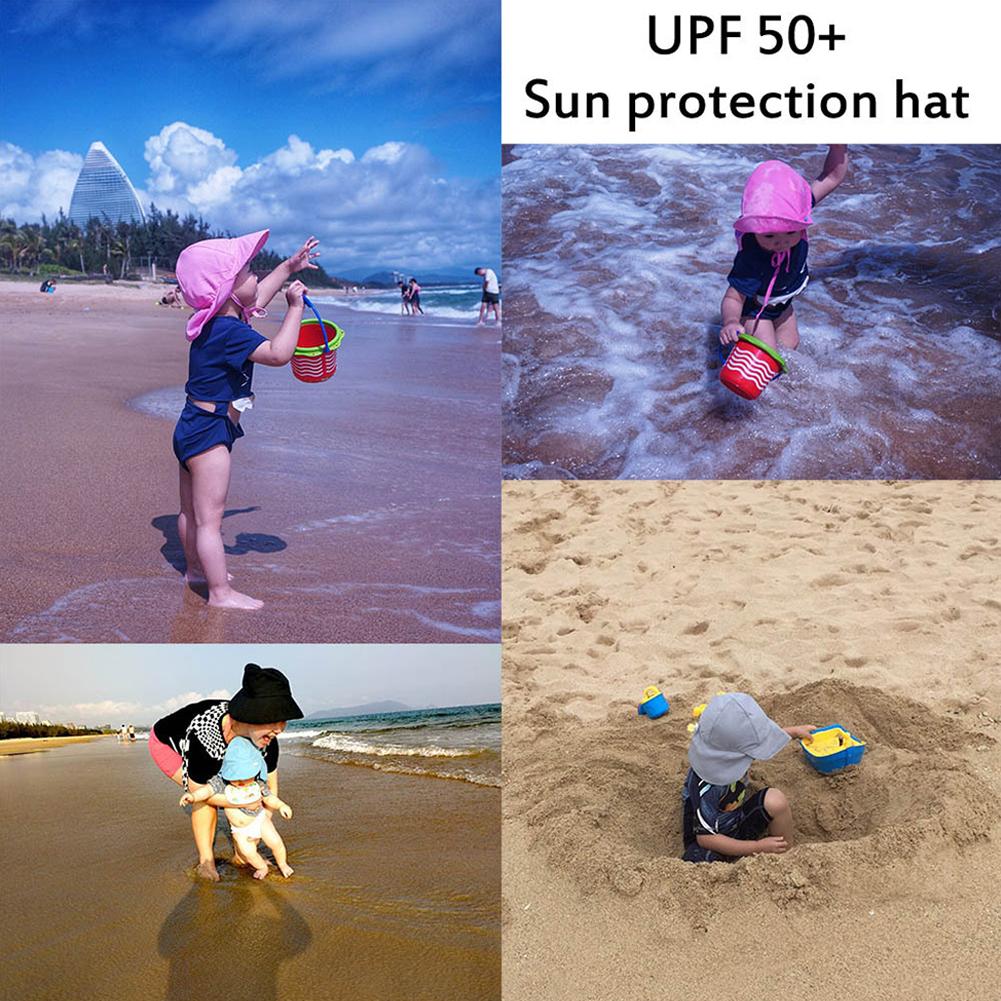 Children Kids Summer Breathable Sun Hat Solid Color Big Brim SUN Protection Hat