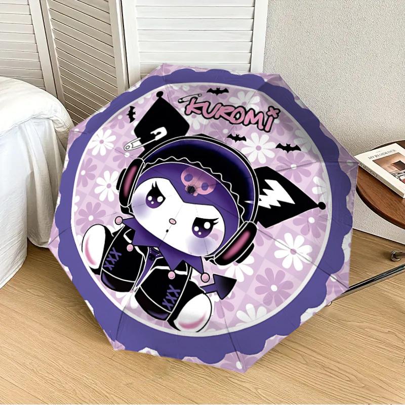 1pc Gothic Kuromi Automatic Open/Close Umbrella, Lightweight Design for Everyone,Durable Canopy yy251014084