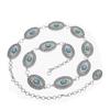 Vintage Turquoise-Inlaid Metal Waist Chain for Dresses & Jeans - European & American Niche Fashion