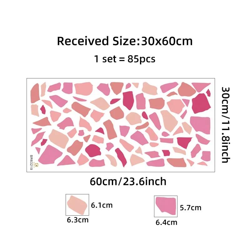 

Terrazzo Pattern Irregular Stone Shape Wall Decals For Living Room Bedroom Bathroom Decorative Wall Decals Home Decor Murals 30CMX60M 1pcs